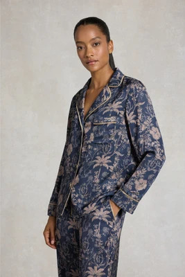 Satin Pyjama Set (Twilight Navy) | Holland Cooper