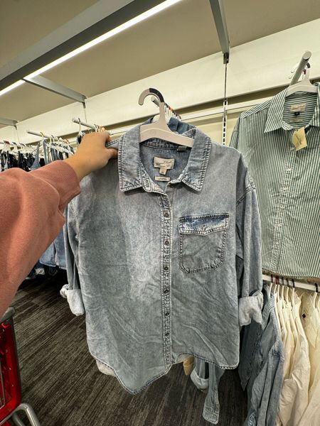 Oversized denim jacket at target! Denim shirt. Spring style, target style. 

#LTKstyletip #LTKmidsize #LTKSpringSale