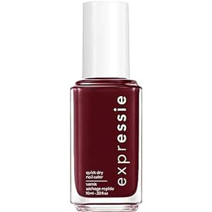 Essie expressie, Quick-Dry Nail Polish, 8-Free Vegan, Deep Burgundy, Not So Low-key, 0.33 fl oz | Amazon (US)