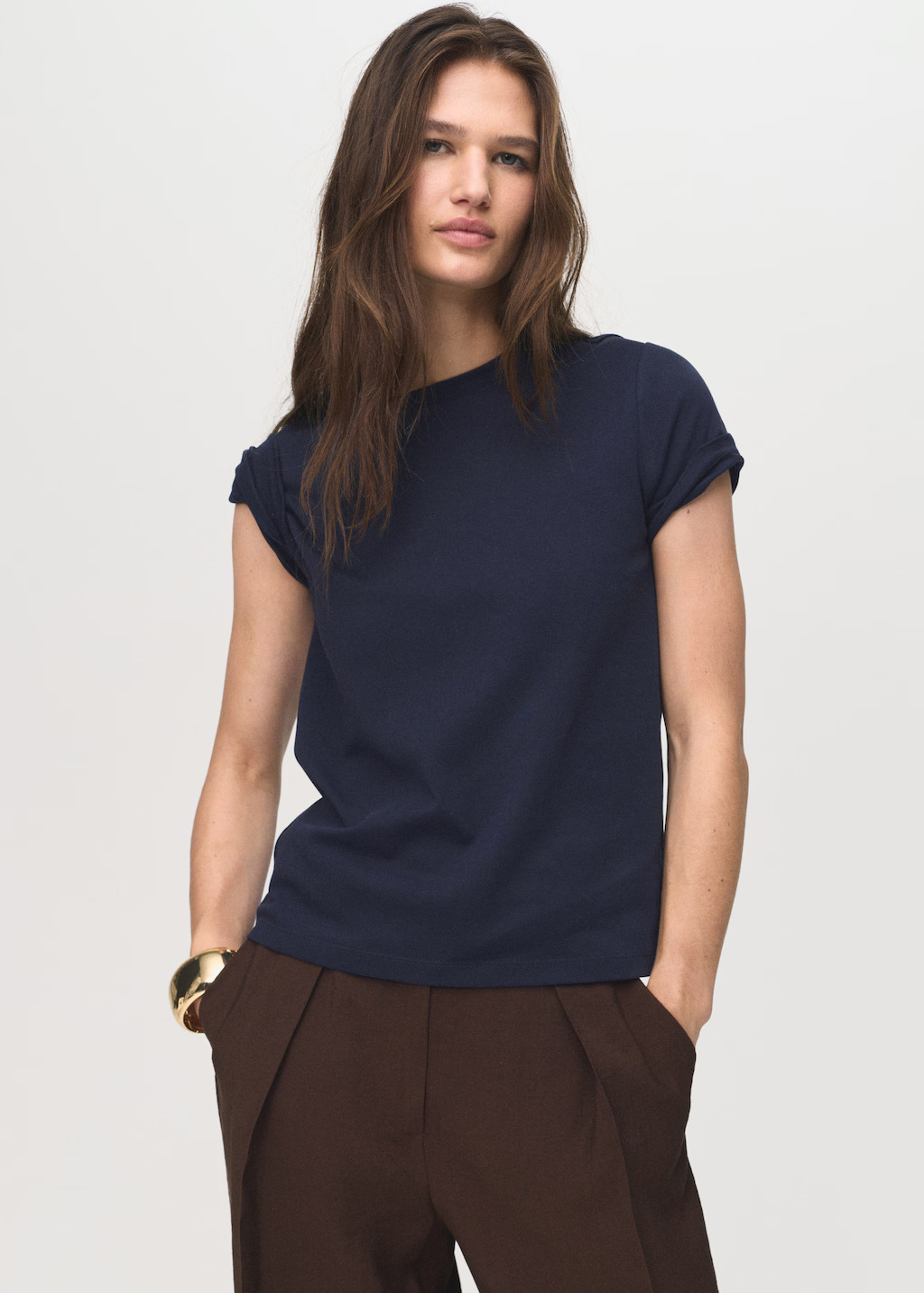 Cotton short-sleeved t-shirt - Women | MANGO United Kingdom | MANGO (UK)
