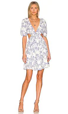 Bardot Eden Mini Dress in Blue Floral from Revolve.com | Revolve Clothing (Global)