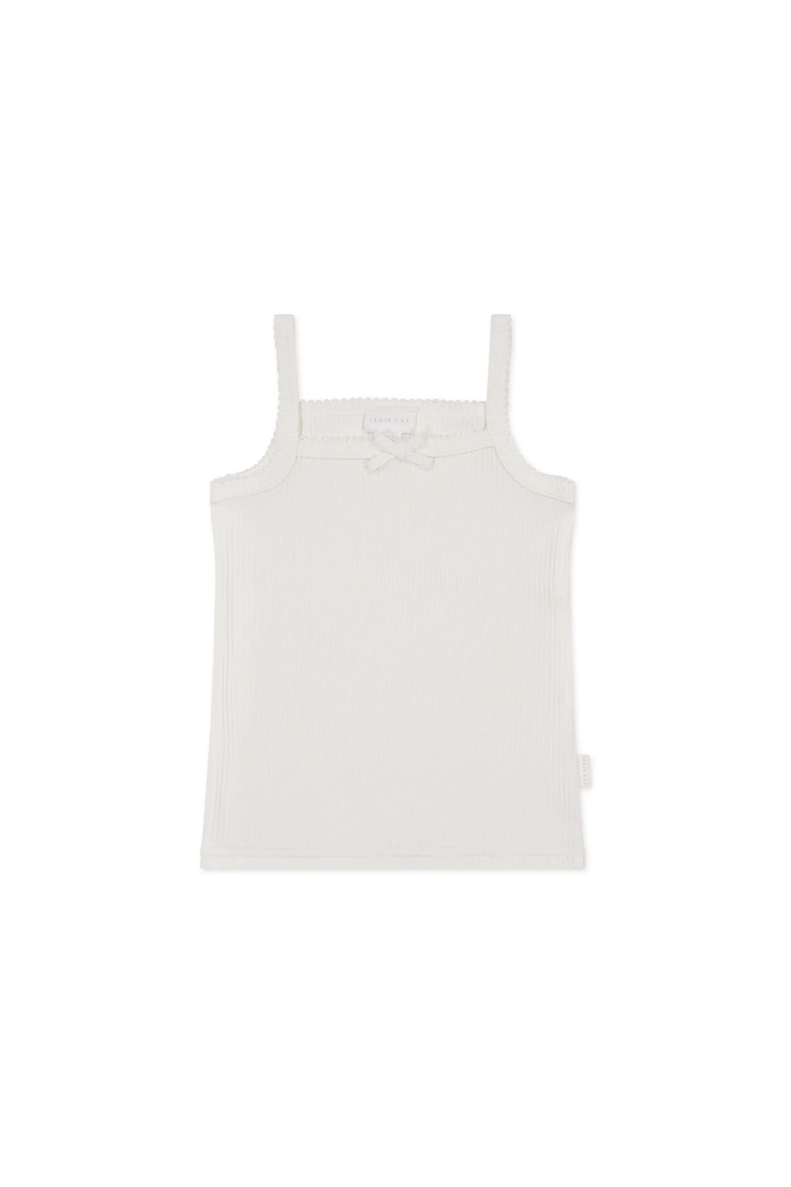 Organic Cotton Modal Singlet - Milk | Jamie Kay