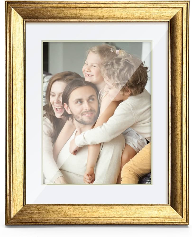 TWING 11x14 Picture Frame Gold Displays 8x10 Photo Frame with Mat or 11x14 Without Mat,Made of Pl... | Amazon (US)