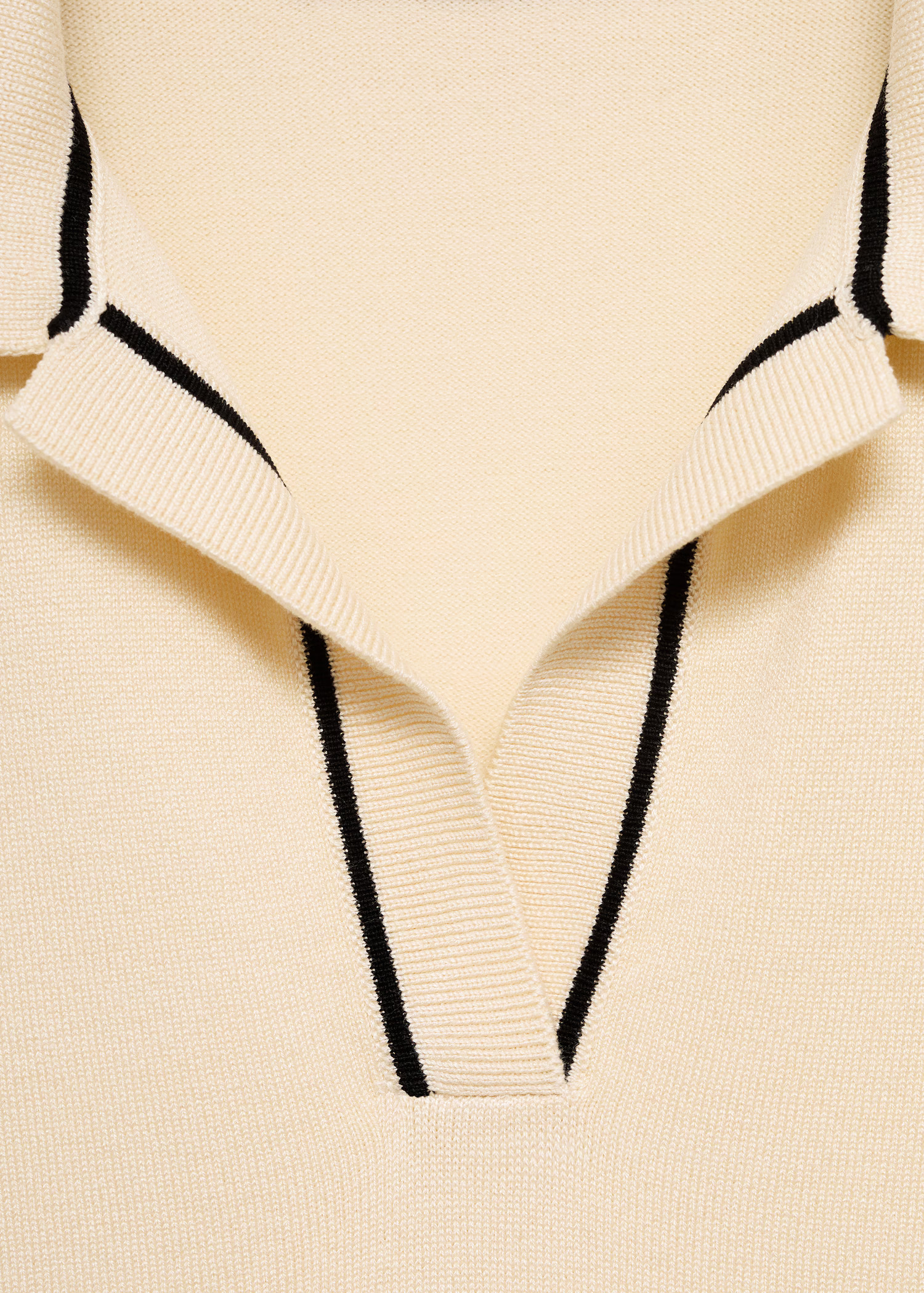 Polo-neck sweater with contrasting trims - Women | MANGO United Kingdom | MANGO (UK)
