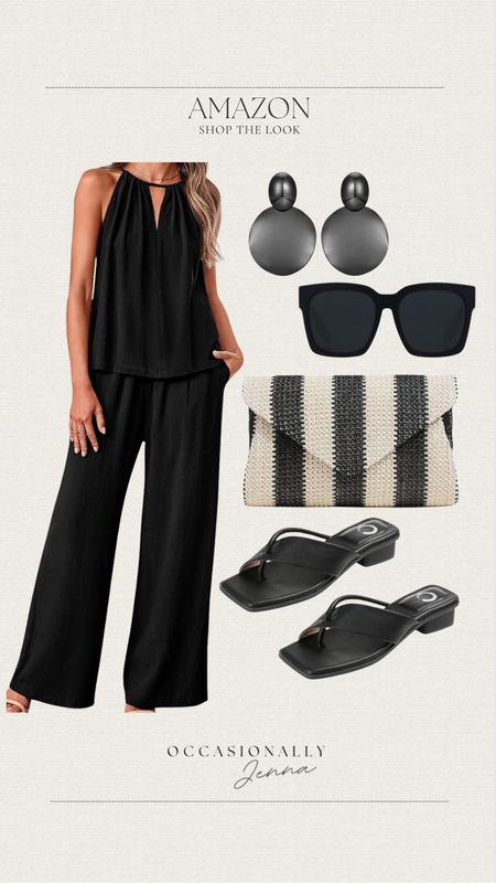 Amazon shop the look! 

Two piece outfit, vacation style, summer outfit, earrings, sunglasses, date night, sandals, handbag 

#LTKitbag #LTKshoecrush #LTKstyletip