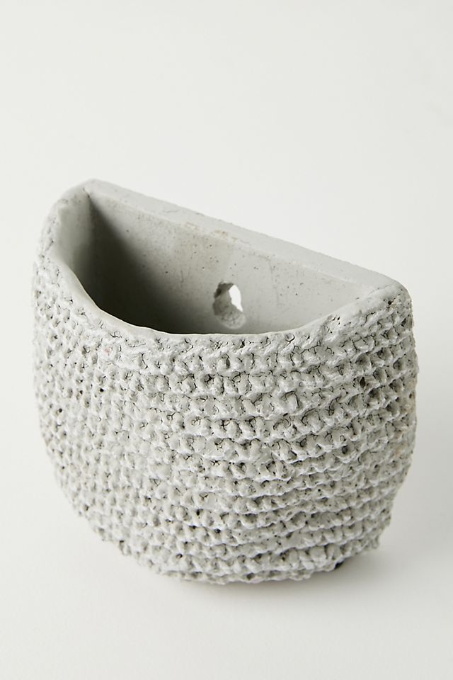Woven Cement Pot | Anthropologie (US)