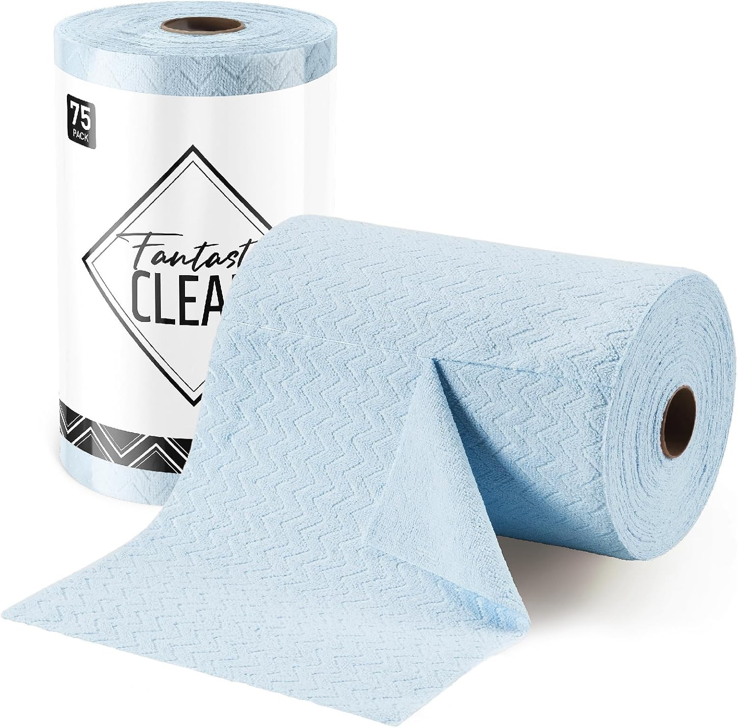 Fantasticlean Microfiber Cleaning Cloth Roll, 12" x 12"- 75 Sheets, Reusable Tear Away Microfiber... | Amazon (US)