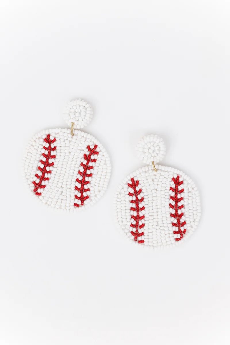 Beaded Baseball Earrings | Avara