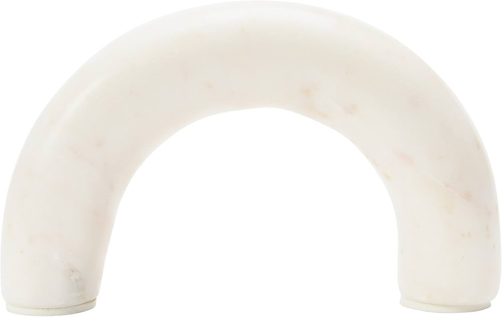 Creative Co-Op Contemporary Marble Accent Arch Decor Décor, White | Amazon (US)