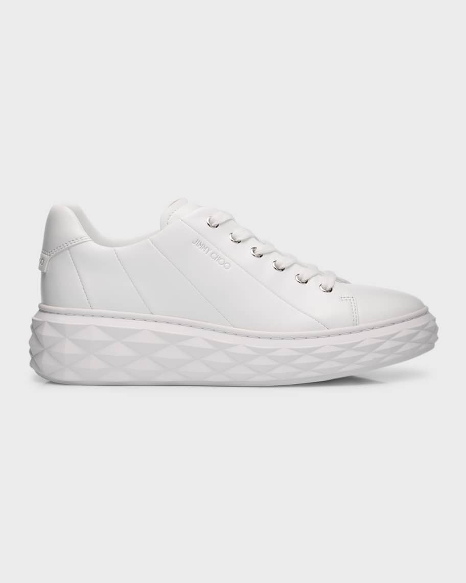 Jimmy Choo Diamond Leather Low-Top Sneakers | Neiman Marcus