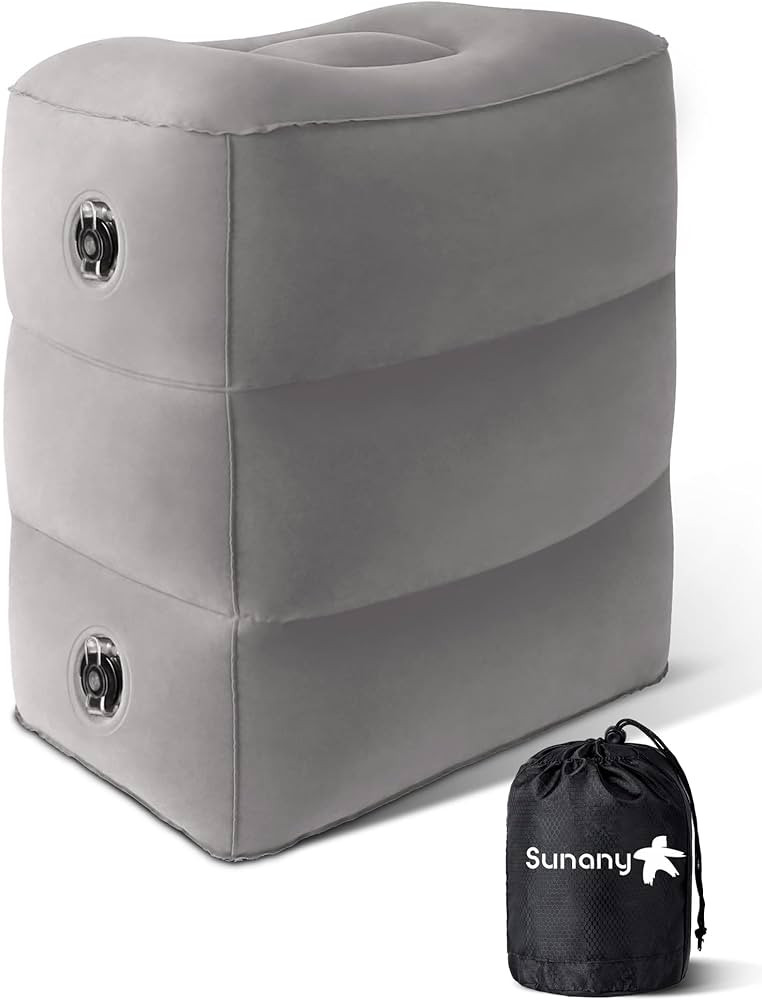 Sunany Inflatable Foot Rest Pillow for Travel, Kids/Adults Airplane Travel Pillow-Adjustable Heig... | Amazon (CA)