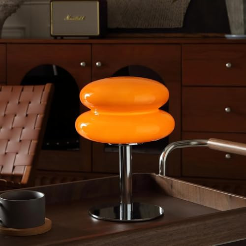 Glivpny Mushroom Table Lamp, Mid Century Modern Decor Lamp(Orange) | Amazon (US)