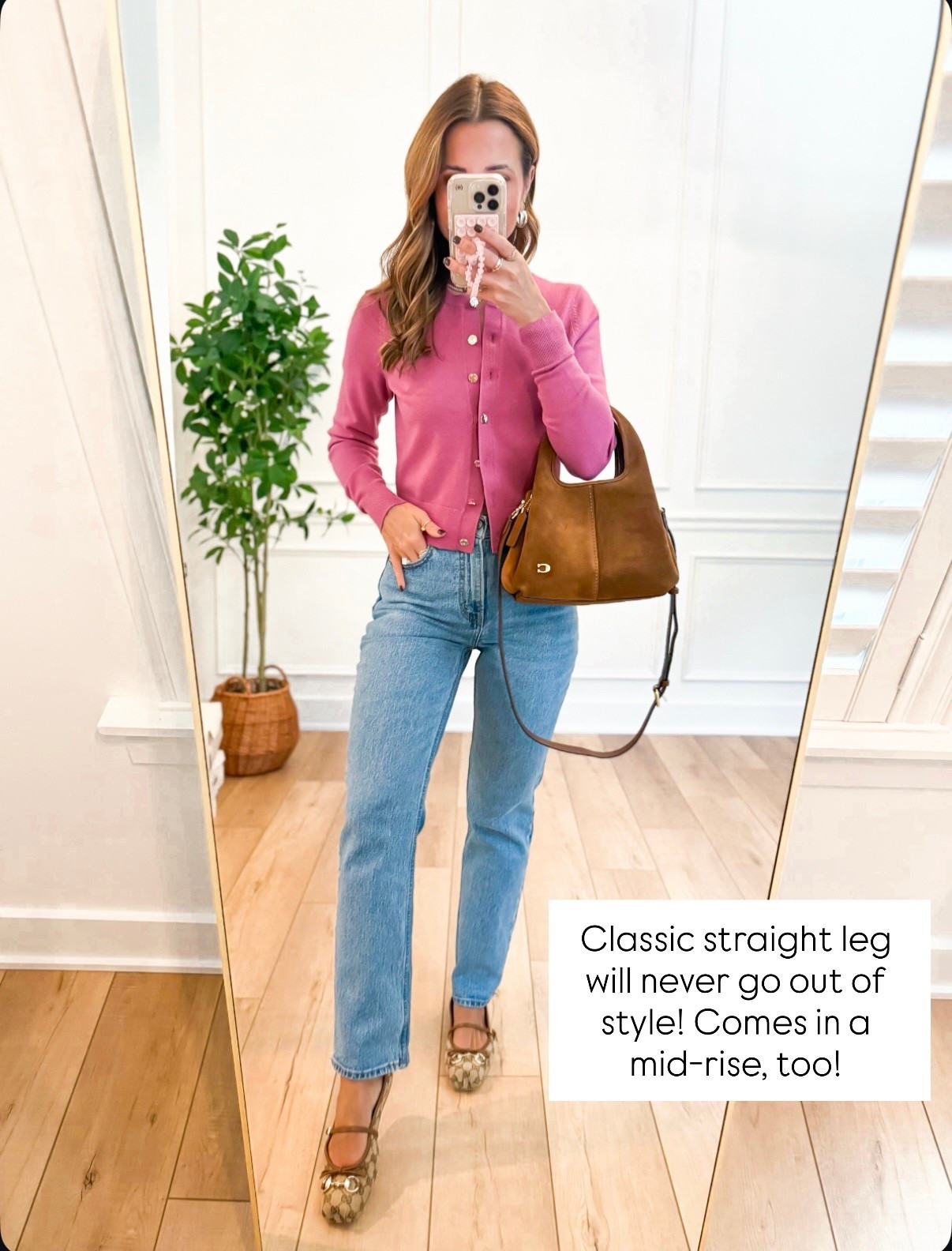 Abercrombie ultra high-rise 90s straight jean in 24 short. Love this gorgeous cardigan in XXS. Gucci horsebit ballet flats are TTS. Coach suede bag. Fall outfit. Fall style.

#LTKPetite #LTKSeasonal #LTKShoeCrush