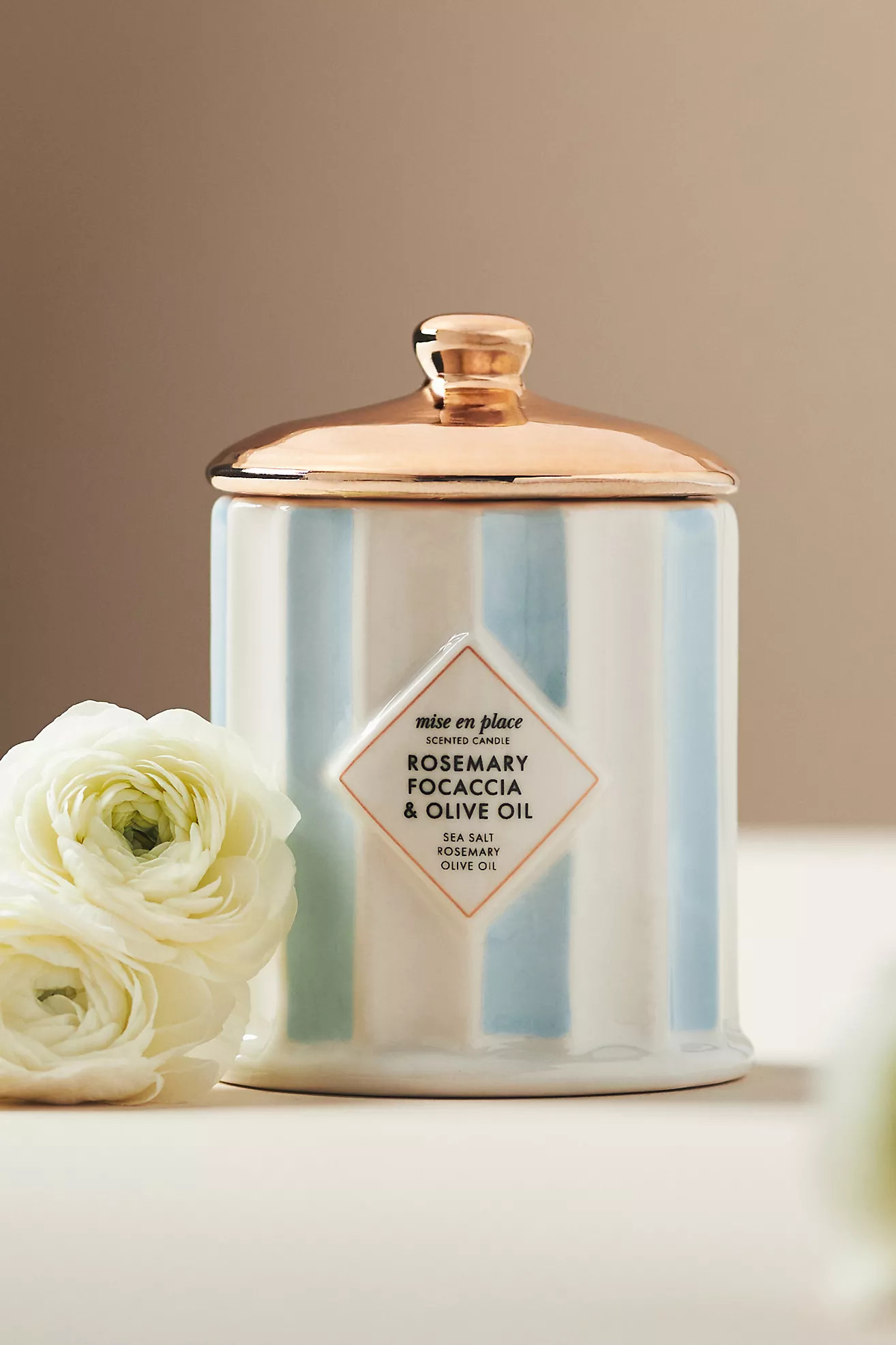 mise en place Gourmand Rosemary Focaccia & Olive Oil Ceramic Candle | Anthropologie (US)