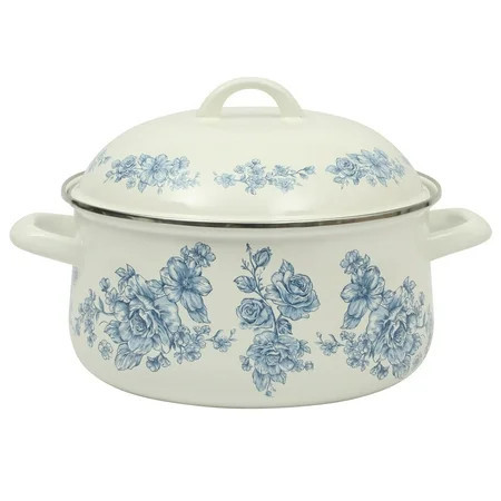 The Pioneer Woman Agatha Enamel-on-Steel 6-Quart Dutch Oven, Blue | Walmart (US)