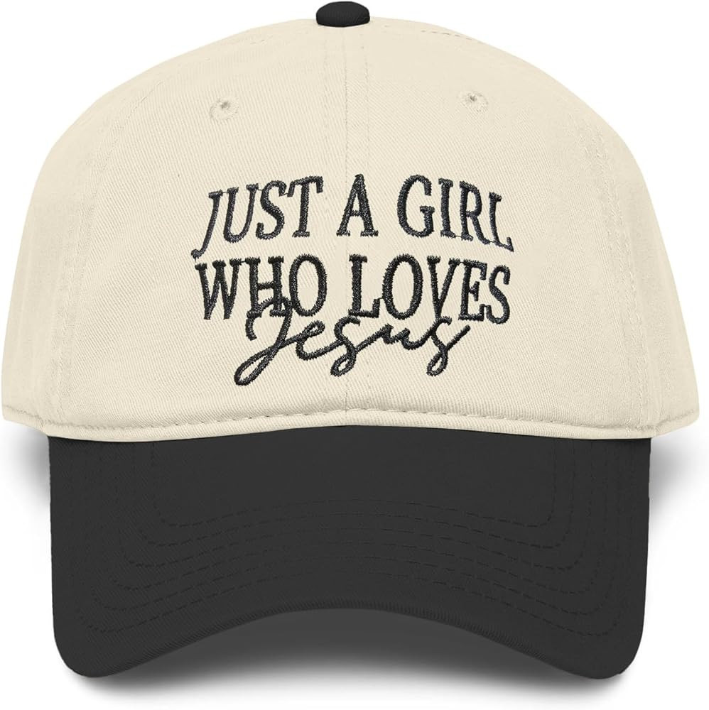 Fkatuzi Christian Hats for Women Just A Girl Who Loves Jesus Hat Faith Religious God Hat Cotton E... | Amazon (US)
