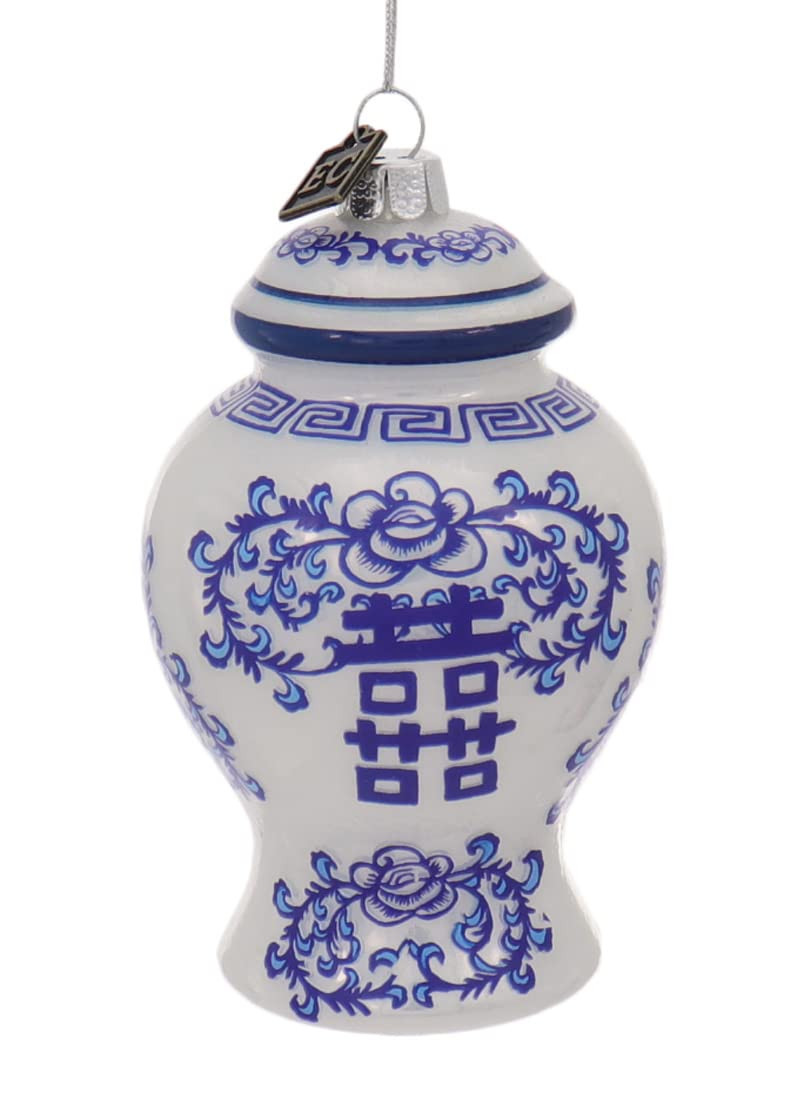 Raz 4" Delft Ginger Jar Glass Christmas Ornament 3953034 | Amazon (US)