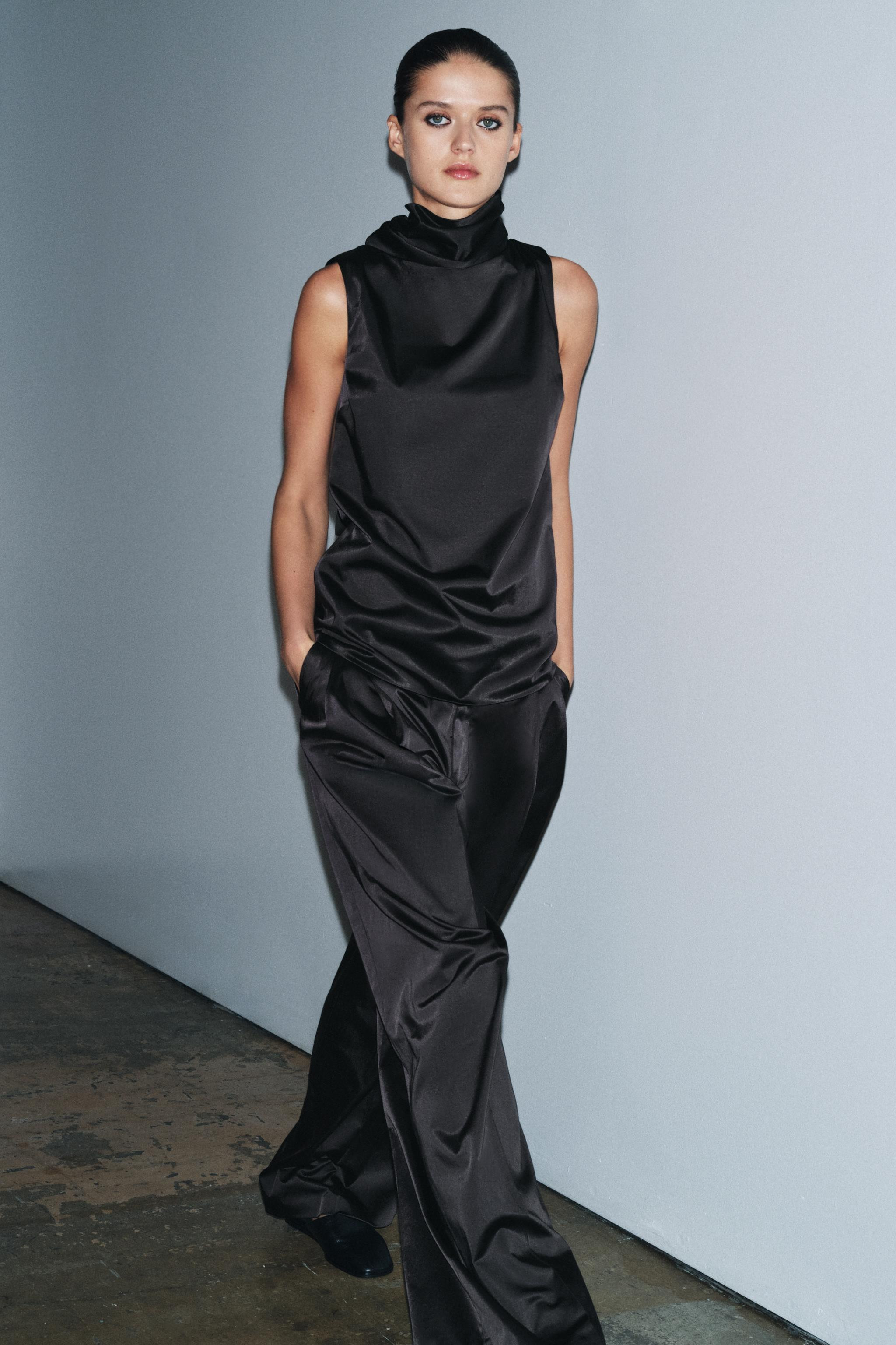 ZW COLLECTION SATIN SLEEVELESS TOP | Zara UK