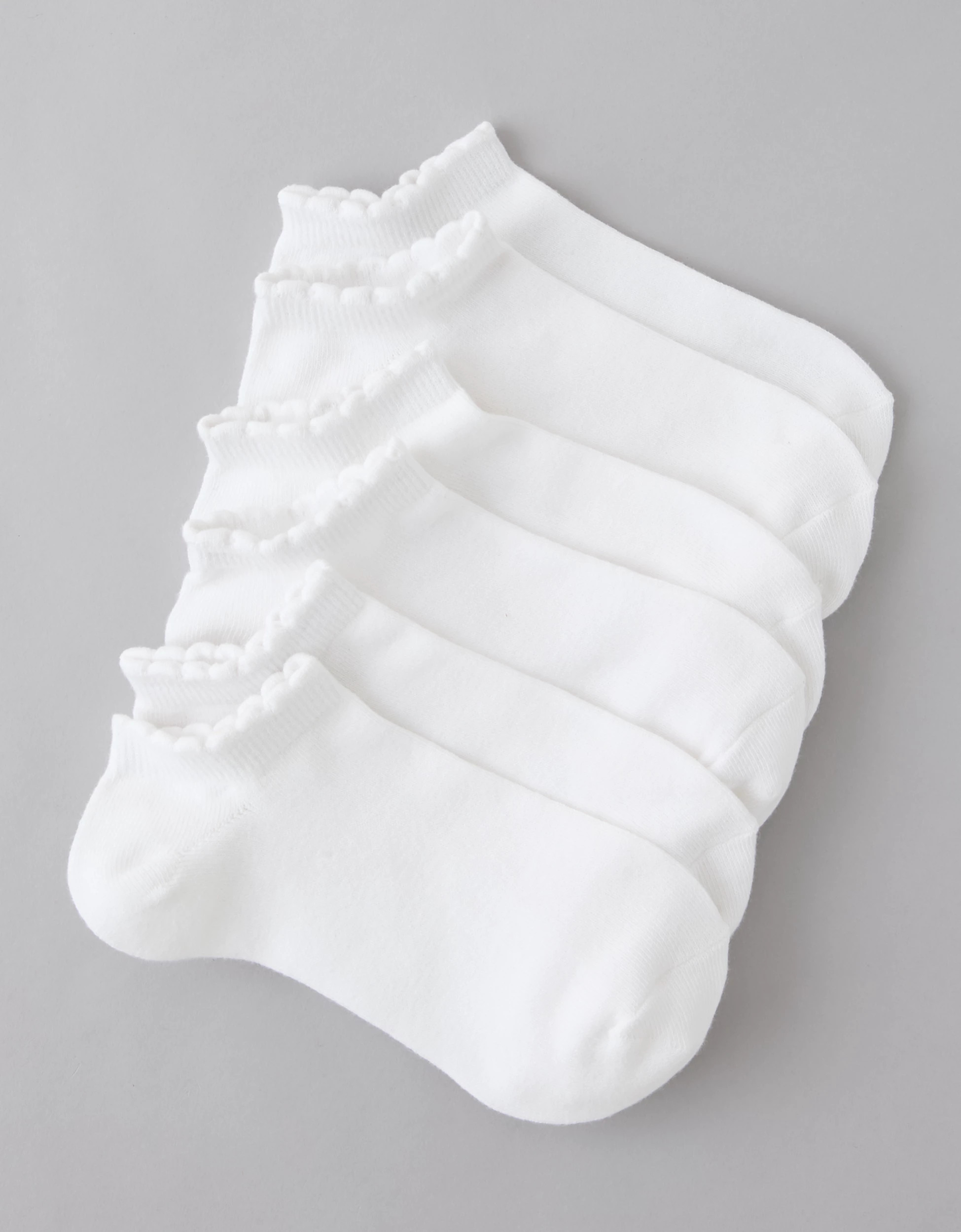 AE Scalloped Ankle Socks 3-Pack | American Eagle Outfitters (US & CA)
