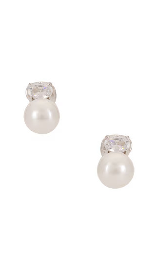 SHASHI Cleo Stud Earring in Ivory. | Revolve Clothing (Global)