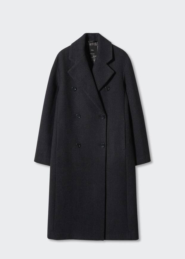 Check wool-blend coat -  Women | Mango USA | MANGO (US)