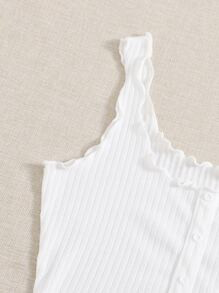 SHEIN EZwear Lettuce Trim Rib-knit Tank Top SKU: swvest07210329439(1000+ Reviews)$3.99$3.79Join f... | SHEIN