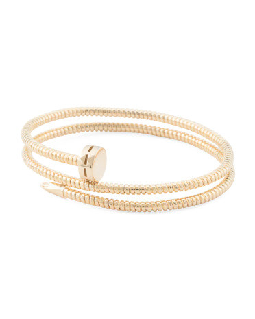 Made In Italy 18kt Gold Plated Multi-row Wrap Bracelet | TJ Maxx