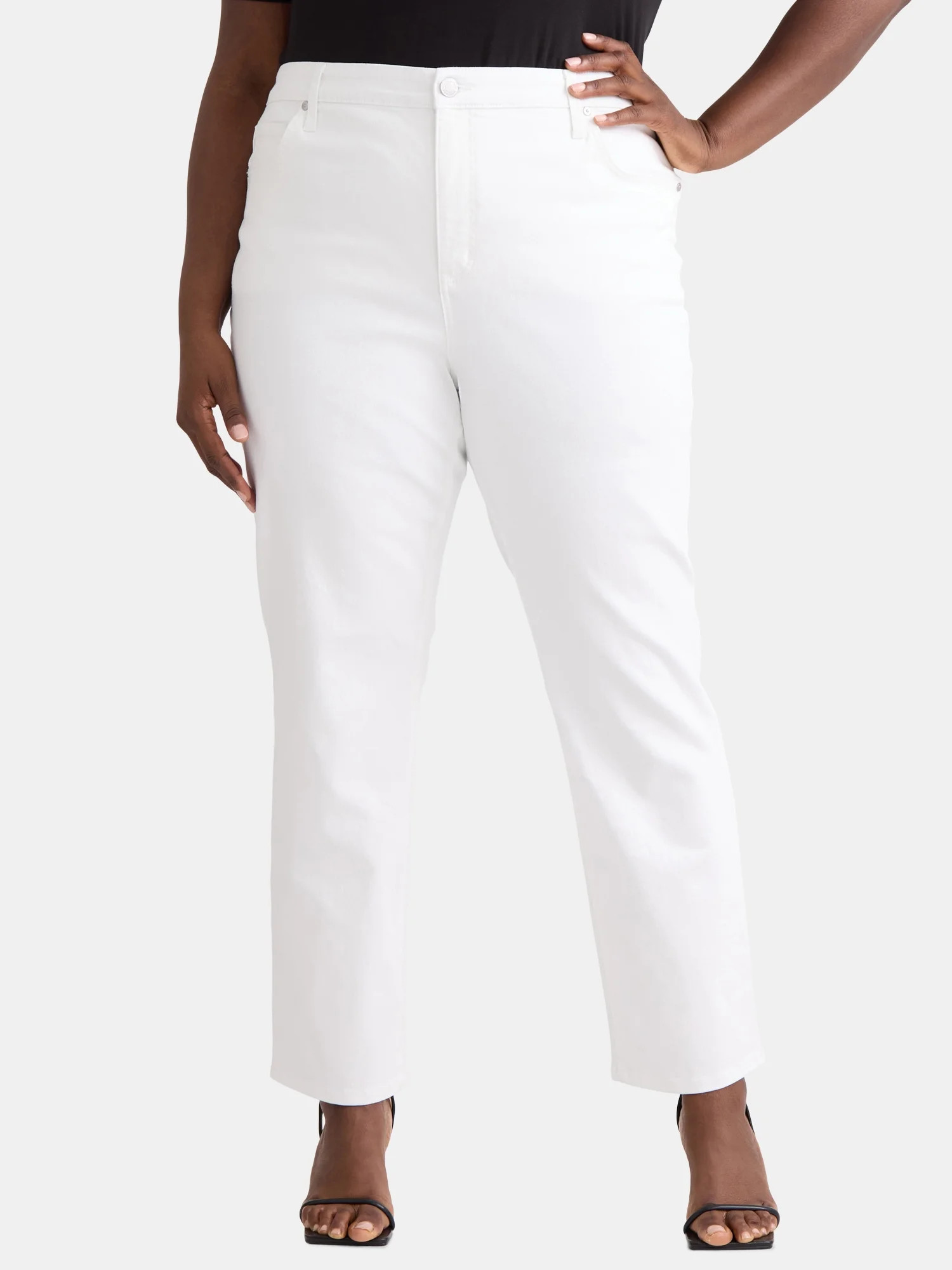 Terra & Sky Women's Plus Size Straight Jeans, Sizes 16WP-24WP | Walmart (US)