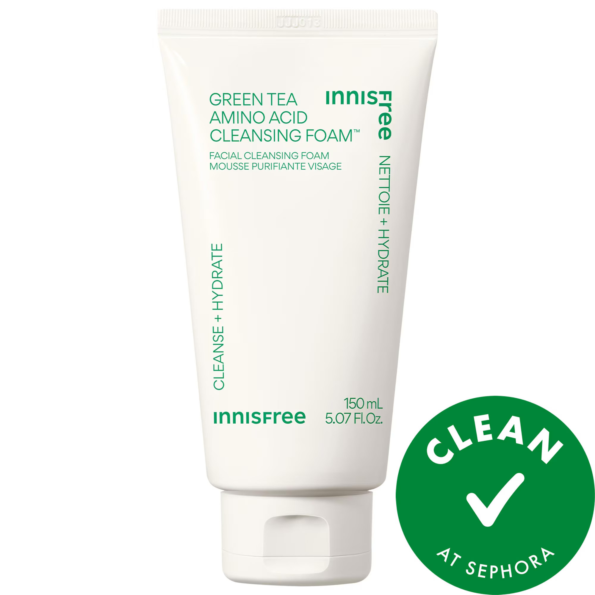 innisfree Sulfate-Free Green Tea Amino Acid Cleansing Foam 5.07 oz / 150 ml | Sephora (US)