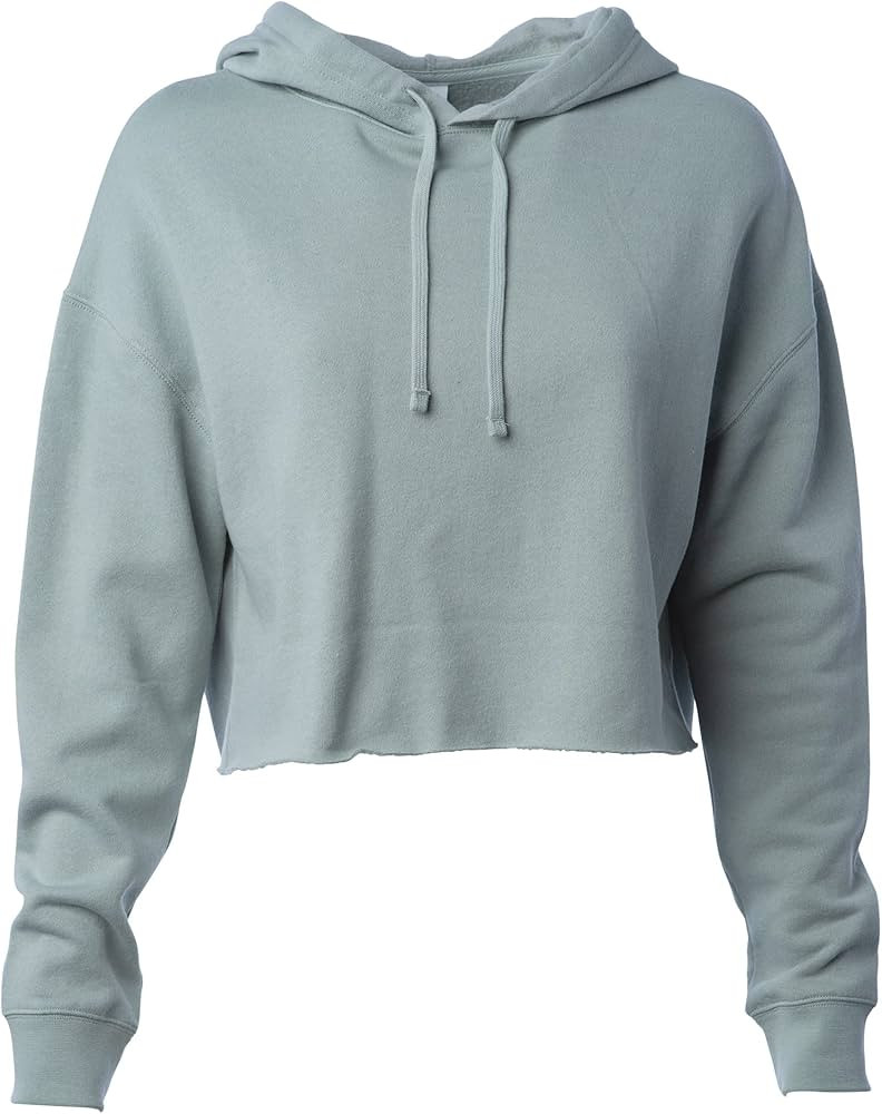 Global Blank Cropped Fleece Pullover Women's Sweatshirt, Long Sleeve Crop Top Hoodie | Amazon (US)