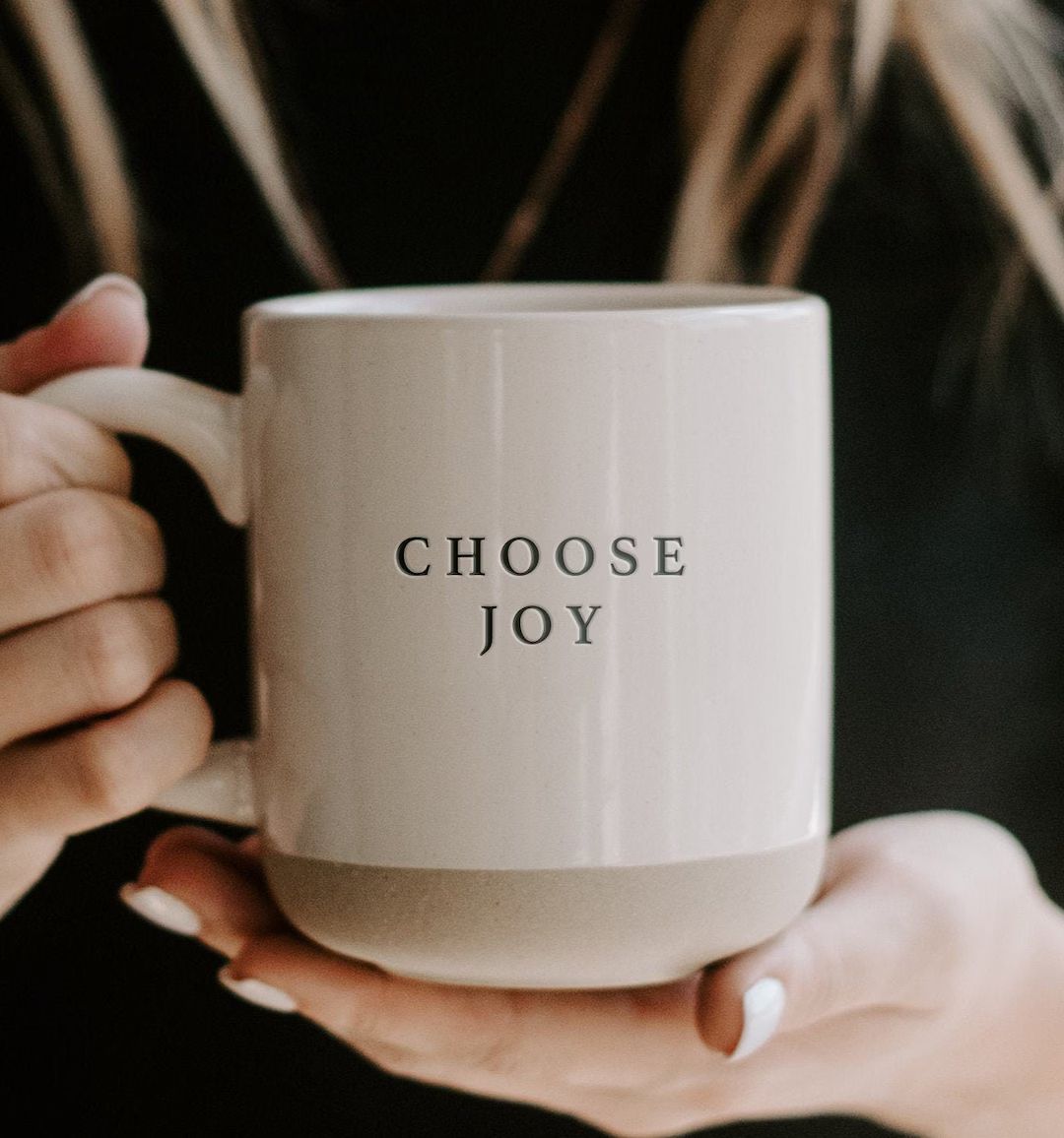 Choose Joy Stoneware Coffee Mug Positive Coffee Mug - Etsy | Etsy (US)