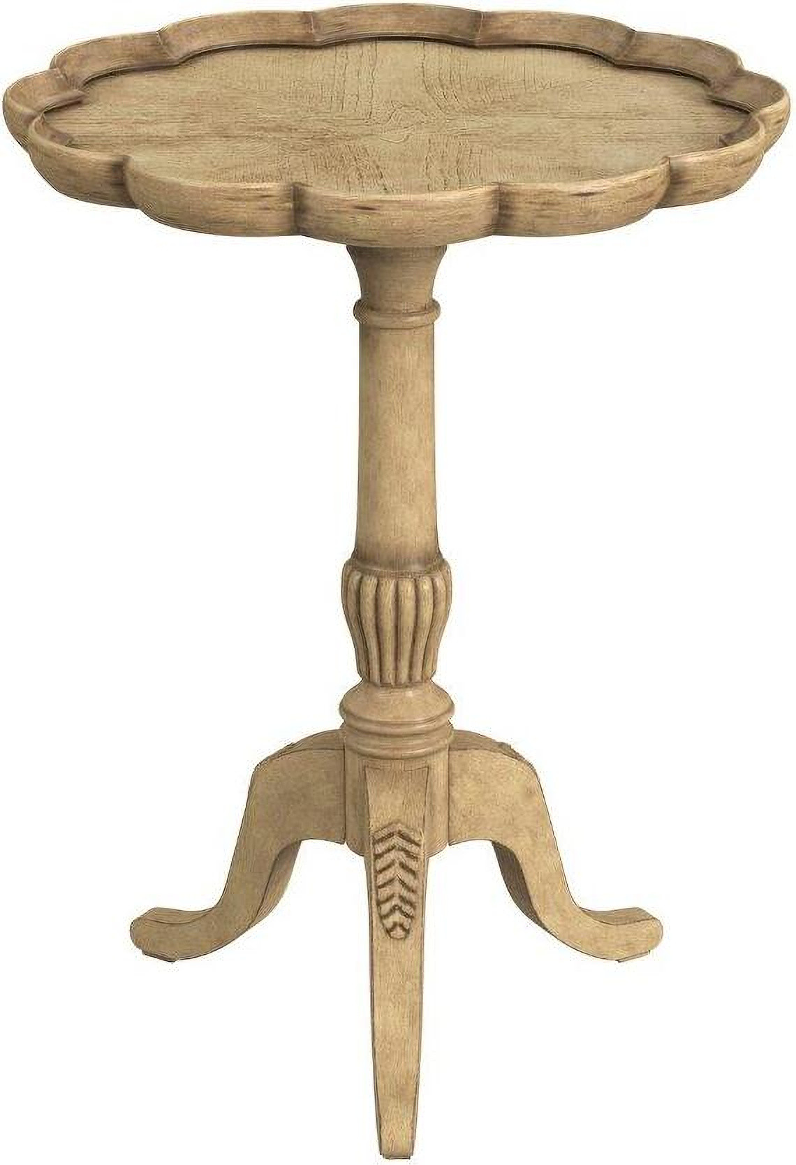 Dansby Pedestal Side Table In Antique Beige | 1stopbedrooms