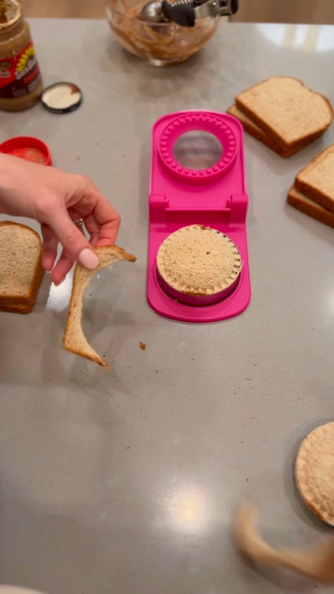 Our favorite homemade uncrustable sandwich, cutter, and sealer! 