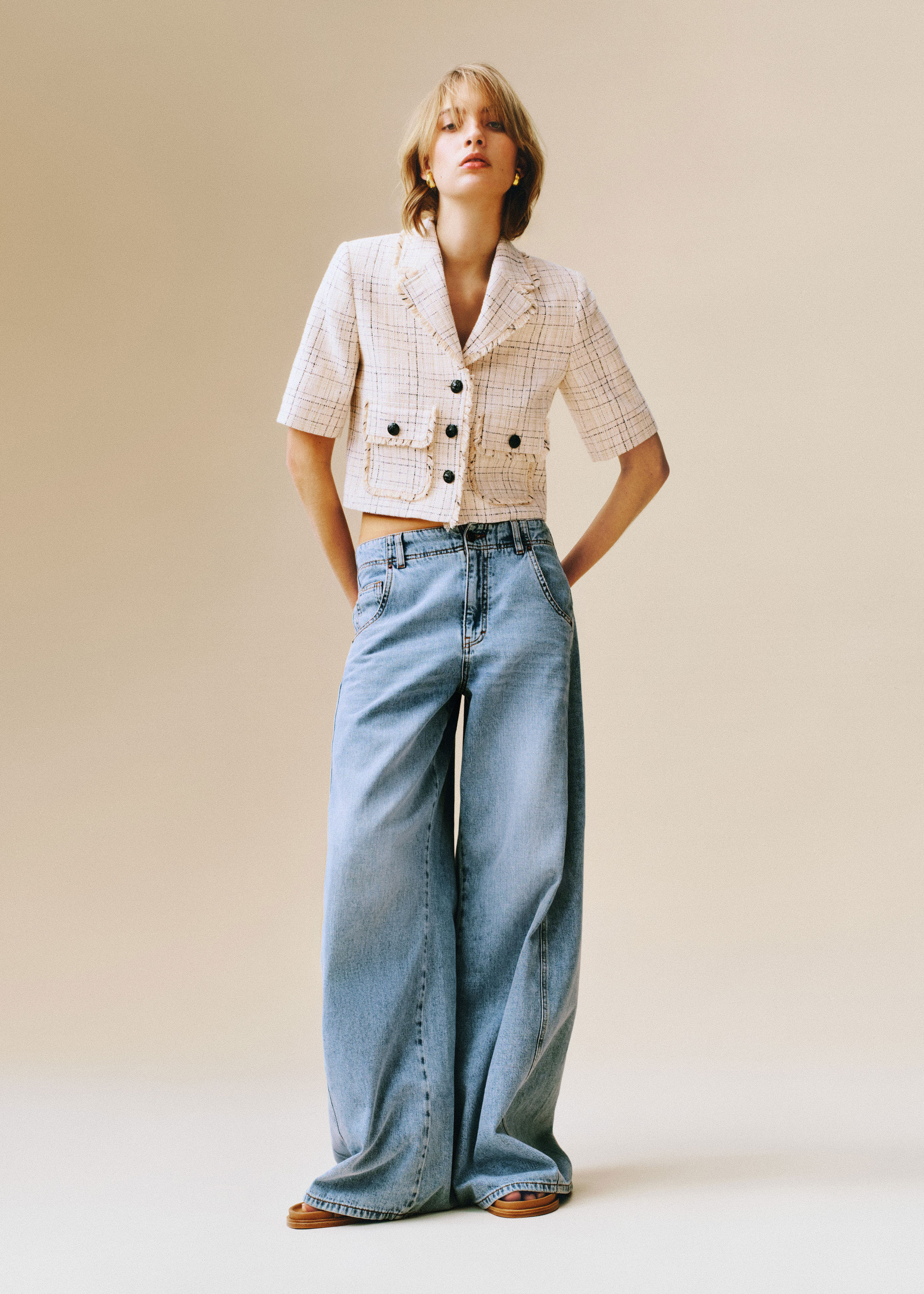 Women's Blue Relaxed Engineered-Leg Jean | ME+EM | ME+EM Global (Excluding US)