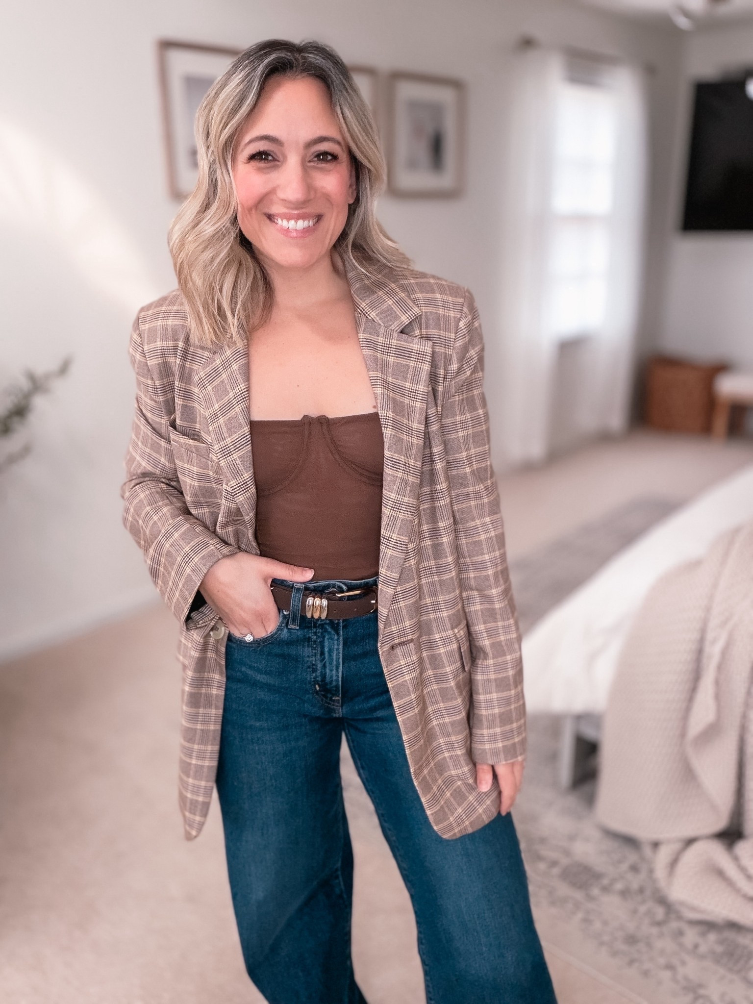 These new bodysuit is EVERYTHING!!

To say I’m obsessed is an understatement! So comfortable and perfect for a date night outfit. It is completely sheer but I added my Cakes and called it a day!

Date night outfits. Spring outfits. Business casual workwear. Winter denim. Spring denim  

#LTKgrwm #LTKootd #LTKmomlife