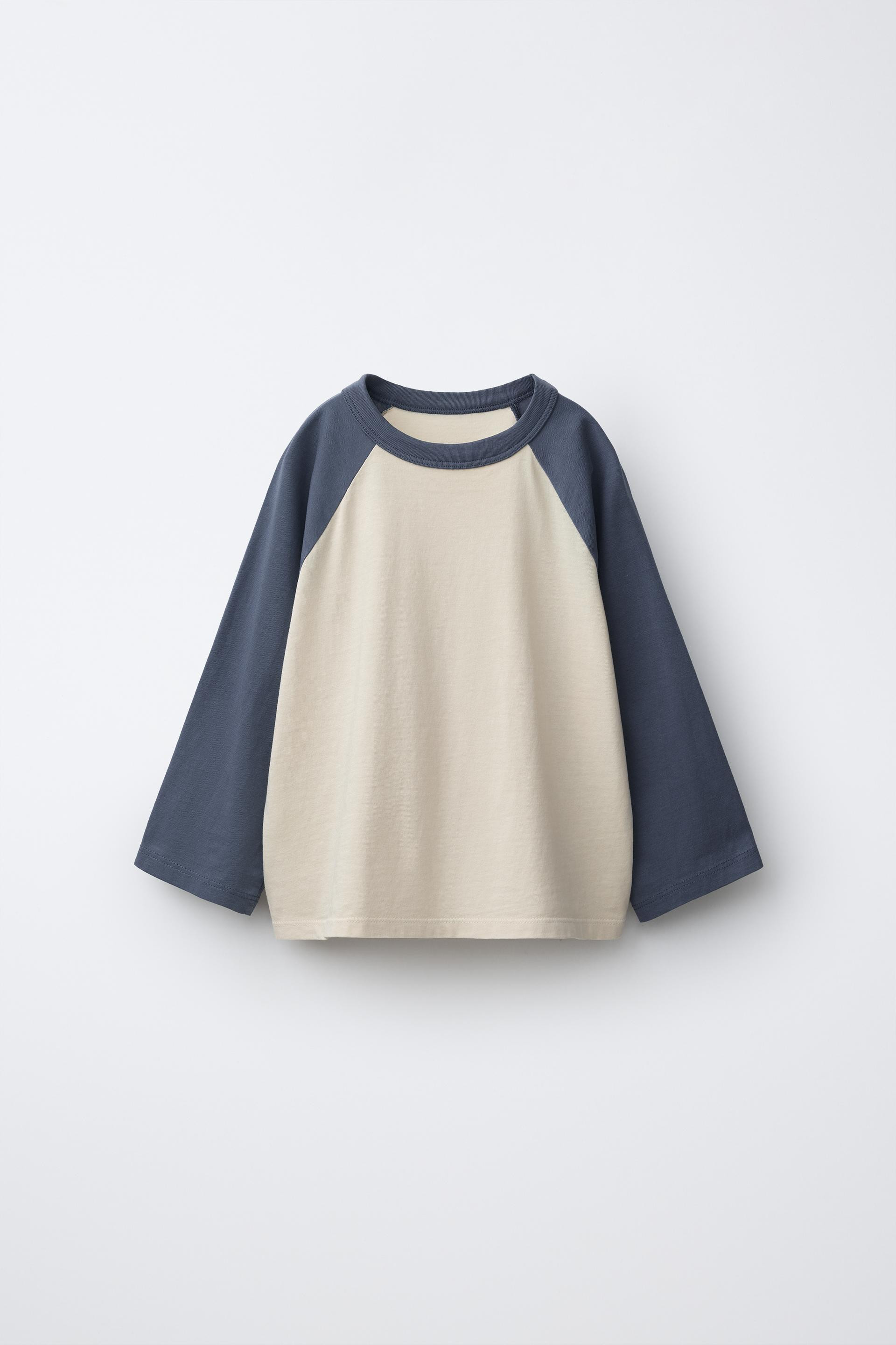 Zara - Long Sleeve Raglan T-Shirt - Dusty Purple - 1½ Years (33,9 Inches) - Kids | Zara US