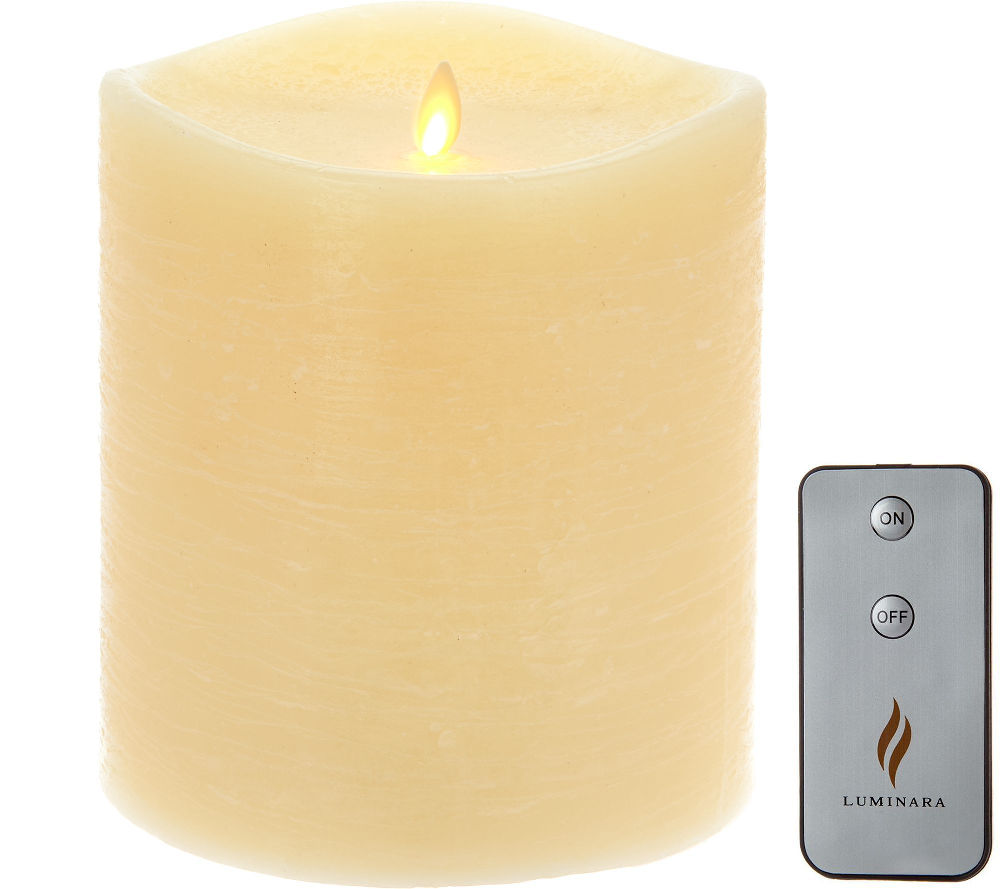 Luminara 6" Rustic Flameless Candle with Remote — QVC.com | QVC