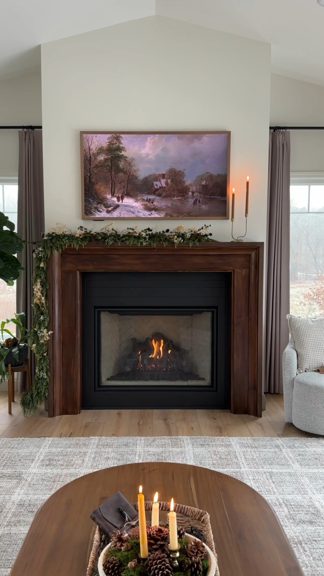 Winter mantel decor is made easy with our new Hisense canvas tv! Similar to the frame tv but more affordable AND you don’t have to store the one connect box if you don’t need one. Ours is all WiFi and connects to our Bluetooth speakers for surround sound. 



#LTKHome #LTKFindsUnder100 #LTKFindsUnder50