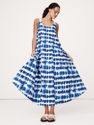 Cotton Poplin Swing Maxi Dress | Banana Republic (US)