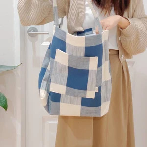 Blue Gingham Tote Bag, Trendy Everyday Tote, Large Shoulder Bag, Weekend Bag, Handmade in Sydney,... | Etsy (Global)
