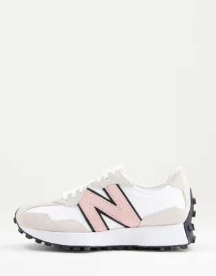 New Balance 327 trainers in white and pink | ASOS (Global)
