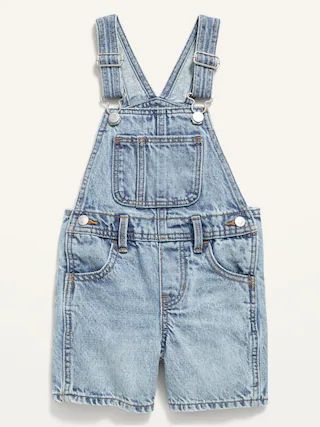 Unisex Slouchy Straight Jean Shortalls for Toddler | Old Navy (US)