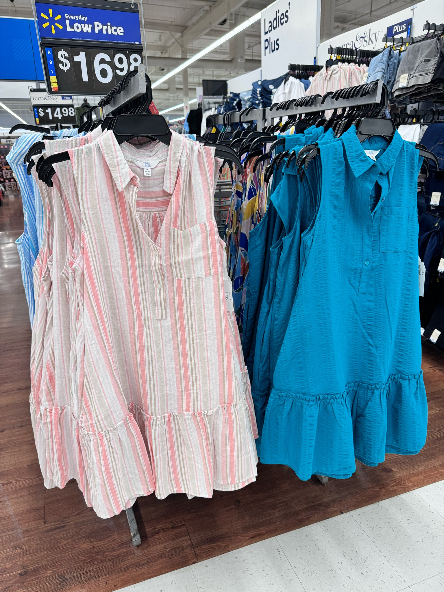 Time and Tru Women's and Women's Plus Sleeveless Shirt Dress, Sizes XS-4X

#LTKFindsUnder50 #LTKStyleTip
