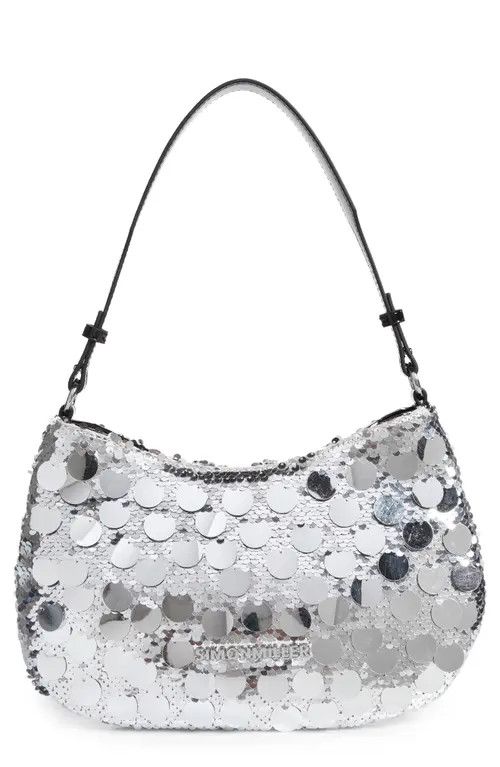 Simon Miller Sasi Sequin Shoulder Bag in Silver at Nordstrom, Size No Size | Nordstrom