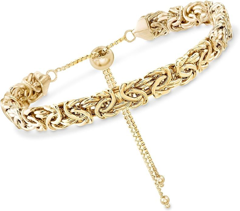 Ross-Simons 14kt Yellow Gold Byzantine Bolo Bracelet | Amazon (US)