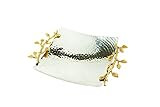 Elegance Golden Vine Hammered Square Tray, 8", Gold/Silver, 8" | Amazon (US)