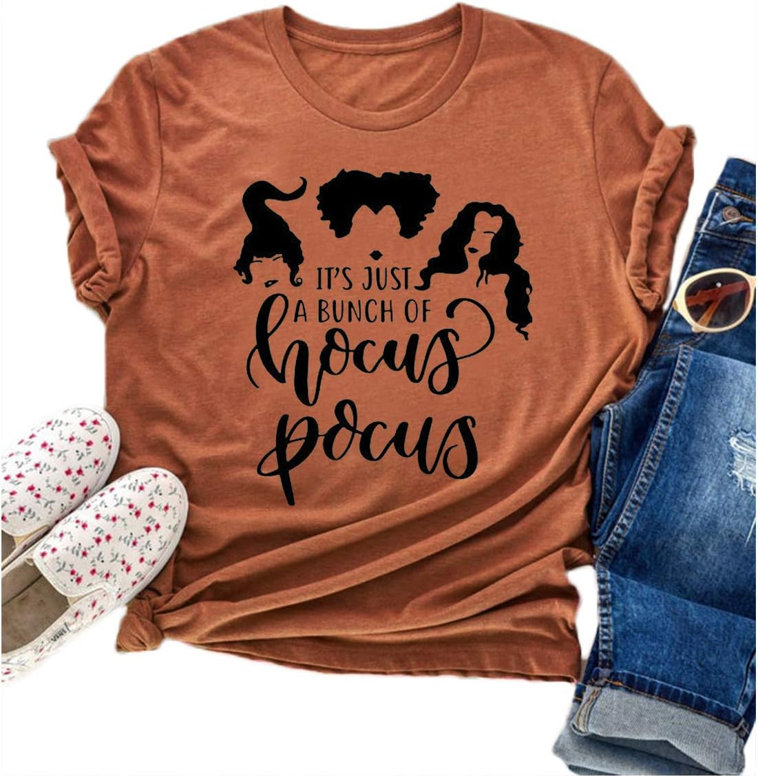 Hocus Pocus Halloween Shirts for Women Fall Tee Shirt Classic Halloween Movie Tops | Amazon (US)