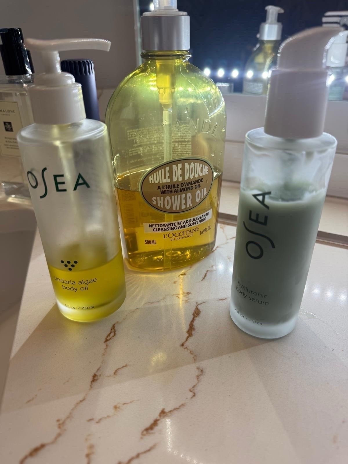 This body care combination has made such a difference in how soft and hydrated my skin feels. I start with the almond shower oil, then layer the body serum and oil while my skin is still slightly damp to really lock in moisture.

body care routine, shower oil, body serum, body oil, OSEA body care, L’Occitane shower oil, hydrated skin, dry skin routine, body hydration, shower routine, beauty favorites, annabrstyle

#LTKootd #LTKSeasonal #LTKOver40