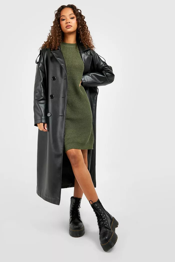 Crew Neck Sweater Dress | boohoo (US & Canada)