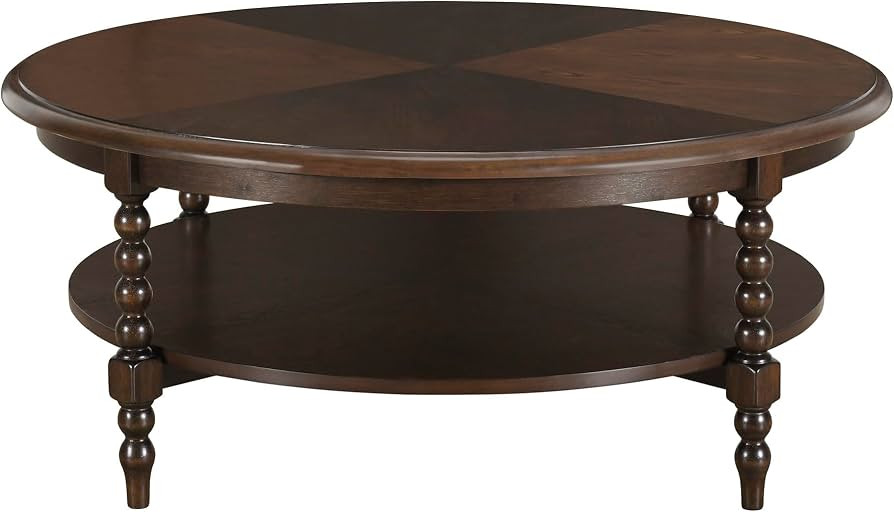 Martha Stewart Philippe Round Coffee Table for Living Room Lily Pond Collection, Coastal Coffee T... | Amazon (US)